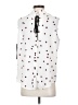Bali Polka Dots White Sleeveless Blouse Size S - photo 2
