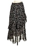 BTFBM 100% Polyester Floral Black Casual Skirt Size M - photo 2