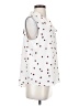 Bali Polka Dots White Sleeveless Blouse Size S - photo 4