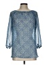 a.n.a. A New Approach 100% Polyester Blue 3/4 Sleeve Blouse Size L (petite) - photo 1