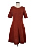 Studio One Chevron-herringbone Burgundy Casual Dress Size 6 - photo 1