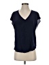 Chaser Blue Short Sleeve Blouse Size S - photo 1