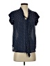 Lily White 100% Polyester Blue Short Sleeve Blouse Size S - photo 1