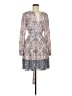 BCBGMAXAZRIA 100% Polyester Paisley Gray Blue Casual Dress Size M - photo 1
