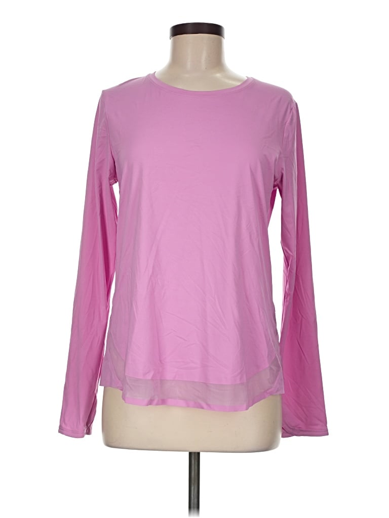 Pre-owned Athleta Long Sleeve T-shirt In Pink