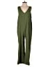 Double Zero Solid Green Jumpsuit Size M - photo 1
