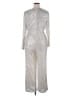 Eliza J Metallic Silver Jumpsuit Size 16 - photo 2