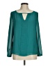 Naked Zebra 100% Polyester Teal Long Sleeve Blouse Size M - photo 1