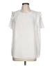 Ann Taylor LOFT White Short Sleeve Blouse Size L - photo 1