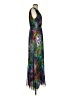 Boston Proper 100% Polyester Print Green Cocktail Dress Size S - photo 4