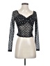 Shein Polka Dots Black Long Sleeve T-Shirt Size 2 - photo 1