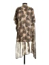Dex 100% Polyester Tan Brown Kimono Size S - photo 2