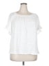 Max Studio White Short Sleeve Blouse Size 2X - photo 1
