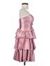 Unbranded 100% Polyester Hearts Pink Cocktail Dress Size 0 - photo 4