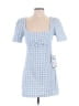 B. Darlin 100% Polyester Checkered-gingham Blue Casual Dress Size 9 - 10 - photo 1