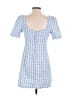B. Darlin 100% Polyester Checkered-gingham Blue Casual Dress Size 9 - 10 - photo 2