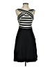 Maeve Stripes Black Cocktail Dress Size 0 - photo 1