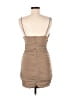 Olivaceous Solid Tan Cocktail Dress Size M - photo 2