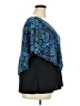 NY Collection 100% Polyester Blue 3/4 Sleeve Blouse Size M - photo 4