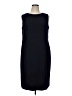 Nine West Solid Black Casual Dress Size 16 - photo 1