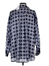 Free People 100% Polyester Argyle Blue 3/4 Sleeve Blouse Size S - photo 2