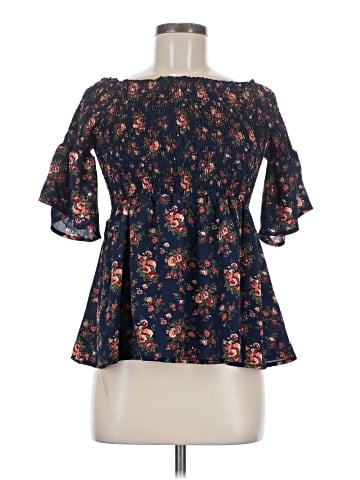 No Comment 3/4 Sleeve Blouse (view 1)
