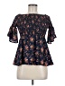 No Comment 100% Polyester Blue 3/4 Sleeve Blouse Size M - photo 1