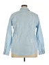 Lands' End 100% Cotton Checkered-gingham Blue Long Sleeve Button-Down Shirt Size 18 - photo 2
