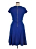 Cache Solid Blue Casual Dress Size 14 - photo 2
