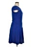 Cache Solid Blue Casual Dress Size 14 - photo 4