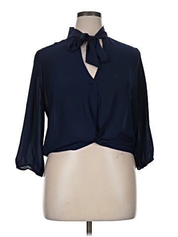 7th Avenue Design Studio New York & Company 3/4 Sleeve Blouse (view 1)