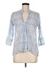 Oliphant 100% Cotton Blue 3/4 Sleeve Blouse Size M - photo 1