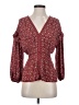 Max Studio 100% Polyester Burgundy 3/4 Sleeve Blouse Size S - photo 1