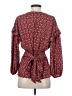 Max Studio 100% Polyester Burgundy 3/4 Sleeve Blouse Size S - photo 2