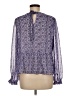 Ann Taylor LOFT 100% Polyester Purple Long Sleeve Blouse Size M - photo 2