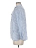 Ann Taylor LOFT Checkered-gingham Blue Long Sleeve Button-Down Shirt Size M - photo 5