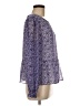 Ann Taylor LOFT 100% Polyester Purple Long Sleeve Blouse Size M - photo 4