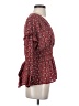 Max Studio 100% Polyester Burgundy 3/4 Sleeve Blouse Size S - photo 4