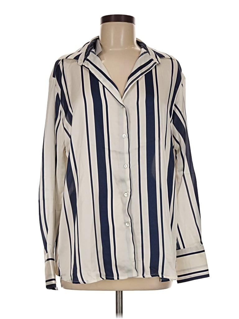 Pre-owned Tamara H. Long Sleeve Blouse In Ivory