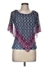 JM Collection 100% Polyester Blue Short Sleeve Blouse Size M (petite) - photo 1