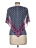 JM Collection 100% Polyester Blue Short Sleeve Blouse Size M (petite) - photo 2