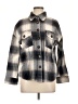 Blu Pepper 100% Cotton Plaid Gray 3/4 Sleeve Button-Down Shirt Size L - photo 1