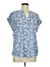 Cynthia Steffe 100% Polyester Blue Short Sleeve Blouse Size M - photo 1
