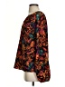 Emily Wonder 100% Polyester Floral Orange Long Sleeve Blouse Size S - photo 5