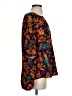 Emily Wonder 100% Polyester Floral Orange Long Sleeve Blouse Size S - photo 4