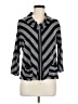 Patchington Stripes Gray 3/4 Sleeve Blouse Size M - photo 1