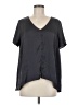 Torrid 100% Polyester Gray Short Sleeve Blouse Size Med Plus (00) - photo 1