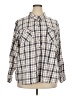 Cato 100% Cotton Plaid Ivory Long Sleeve Button-Down Shirt Size 26 - 28 - photo 1