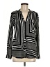 Unbranded 100% Rayon Stripes Black Long Sleeve Blouse Size M (estimated) - photo 1