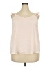 LC Lauren Conrad 100% Polyester Ivory Sleeveless Blouse Size XXL - photo 1
